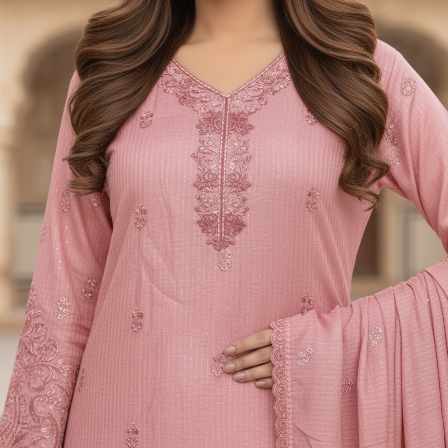 Dhanak Collection ST-708 (Pink)