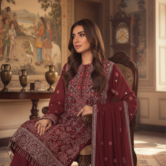 Dhanak Collection (Mehroon) BH-715