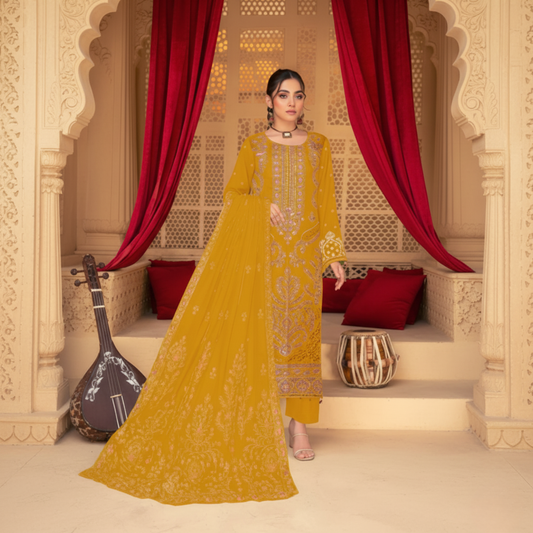 Dhanak Collection(Yellow) BH-714